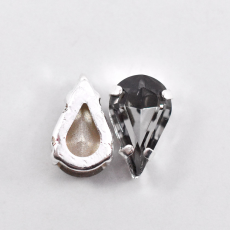 Engrampado Supreme Prateado Gota Black Diamond 13x7,8mm