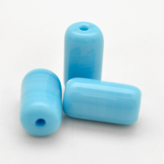 Conta de Vidro Firma Cilindrica Água Fosca 63020 24x13mm