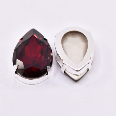 Engrampado Supreme Prateado Gota Siam 30x20mm