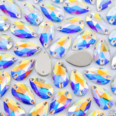 Gota Supreme para Bordar Cristal Aurora Boreal 18x10,5mm