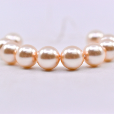 Pérola de Cristal em Fio Nacre Round Maxima Cream 12mm