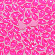 Gota Supreme para Bordar Cristal Neon Rose 12x7mm