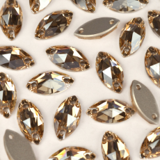 Navete para Bordar Preciosa 2 Furos 43864301 Cristal Honey 12x6mm