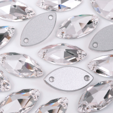 Navete para Bordar Preciosa 2 Furos 43864301 Cristal 12x6mm