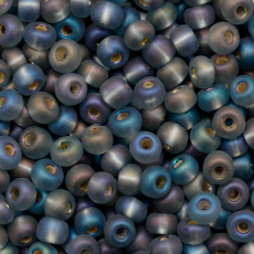 Miçanga Jablonex Cinza Lined Color Aurora Boreal 47019 6/0 = 4,1mm