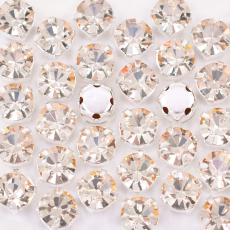 Engrampado Prateado Strass Preciosa Cristal Honey SS29 = 6,2mm