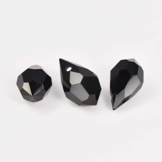 Pingente Drops Lapidado Jet 11x5,5mm
