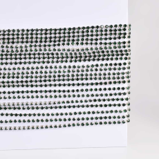 Corrente de Strass Niquel Supreme Emerald SS12 = 3mm