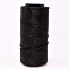 Cordão Encerado Preto 1mm