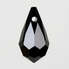 Pingente Drops Lapidado Jet 11x5,5mm