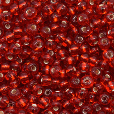Miçanga Jablonex Vermelho Transparente 97070 5/0 = 4,6mm