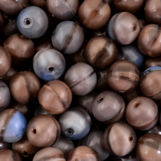 Contas de Porcelana Mesclada Chocolate 17012 6mm