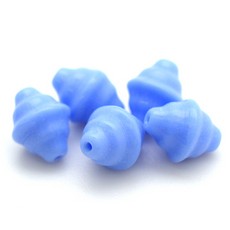 Contas de Murano Piao Relevo Fosco Azul 33020 11x9mm