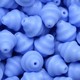 Contas de Murano Piao Relevo Fosco Azul 33020 11x9mm