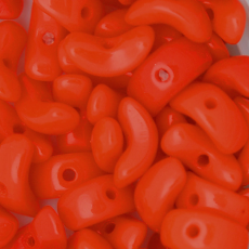 Contas de Murano Meia Lua Fosco Laranja 93140 8mm