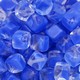 Contas de Murano Cubo Lined Azul Cristal 3628 8mm