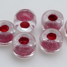 Conta Micangao de Murano Forte Beads Lined Cristal Bordo 44898 6mm