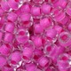Conta Micangao de Murano Forte Beads Lined Cristal Pink 44877 6mm