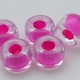 Conta Micangao de Murano Forte Beads Lined Cristal Pink 44877 6mm