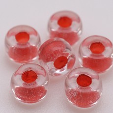 Conta Micangao de Murano Forte Beads Lined Cristal Goiaba 44887 9mm
