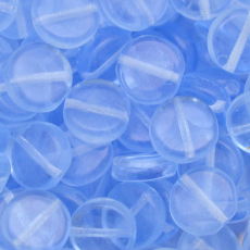 Contas de Murano Pastilha Transparente Light Safira 30020 8mm