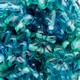 Contas de Murano Margarida Transparente Azul 6904 12x14mm
